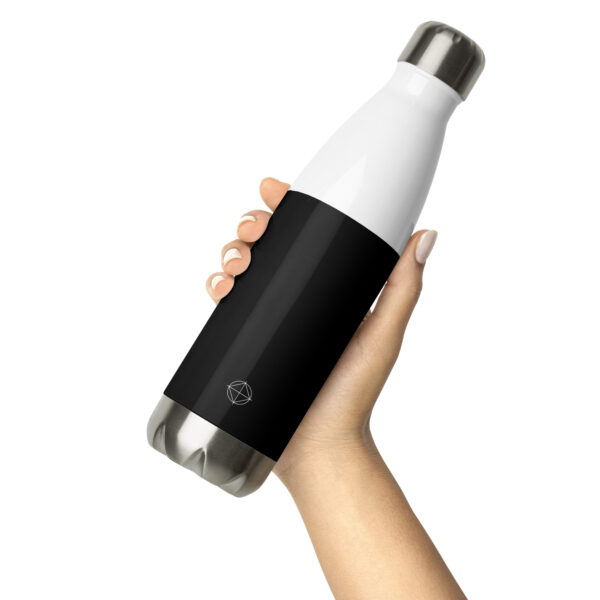 Stainless Steel Water Bottle (Black | Logo) - Image 5