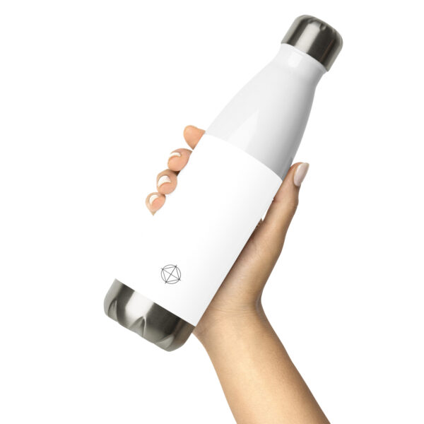 Stainless Steel Water Bottle (White | Logo) - Image 4