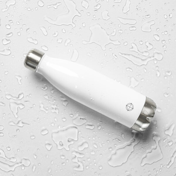 Stainless Steel Water Bottle (White | Logo) - Image 6