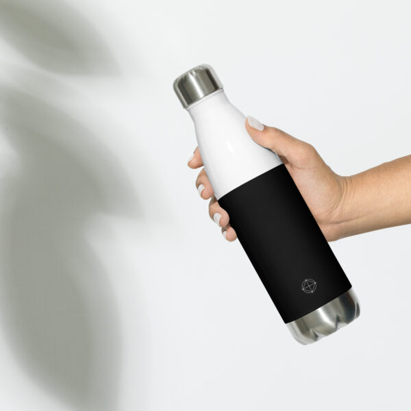 Stainless Steel Water Bottle (Black | Logo) - Image 4