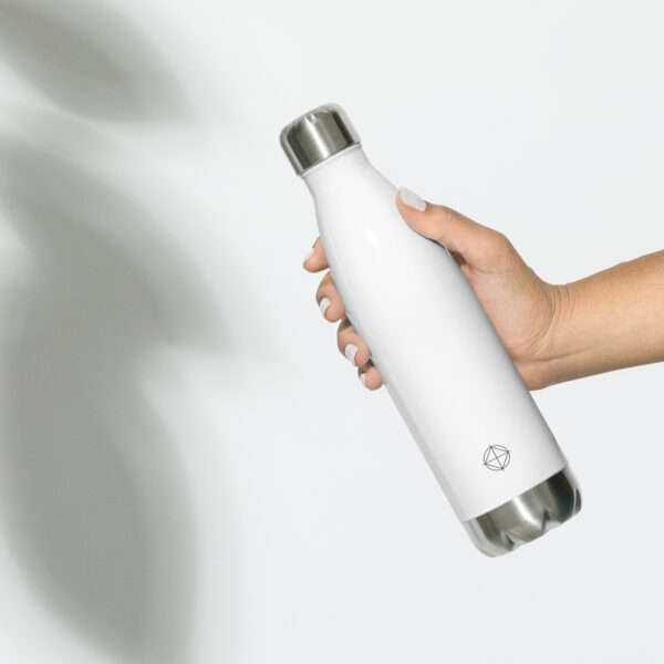 Stainless Steel Water Bottle (White | Logo) - Image 5