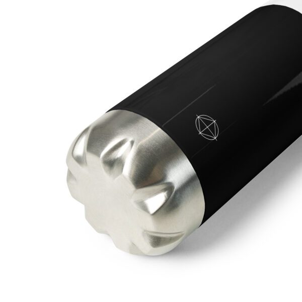 Stainless Steel Water Bottle (Black | Logo) - Image 3