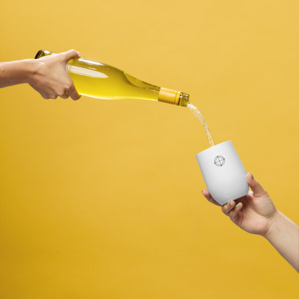 Wine tumbler (White | Logo) - Image 6